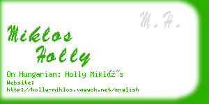 miklos holly business card